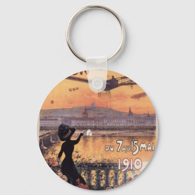 Chaveiro Vintage French Aviation (Frente)