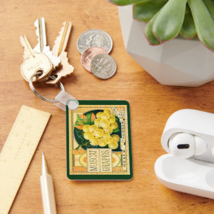 Chaveiro Vintage Fruta Crate Label Art, Muscat Graphics