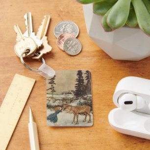 Chaveiro Vintage Gerda e a rena por Edmund Dulac