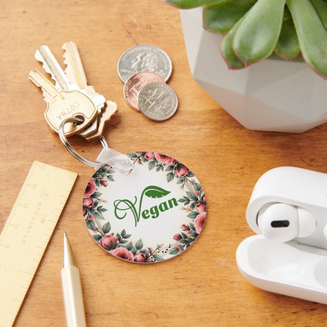 Chaveiro Vintage Green Vegan Logo Leaf by Bearnd (Mesa)