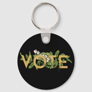 Chaveiro Vintage Greenery Floral Elegante Feminino Vão Vota