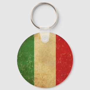 Chaveiro Vintage Grunge da Bandeira Italiana