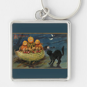 Chaveiro Vintage Halloween Pumpkins