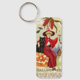 Chaveiro Vintage Halloween Witness e Black Cat