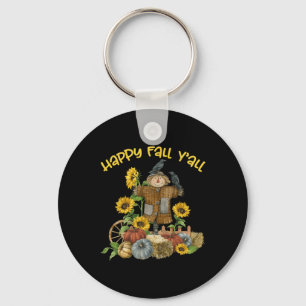Chaveiro Vintage Happy Fall Y Scarecrow Graças Ha