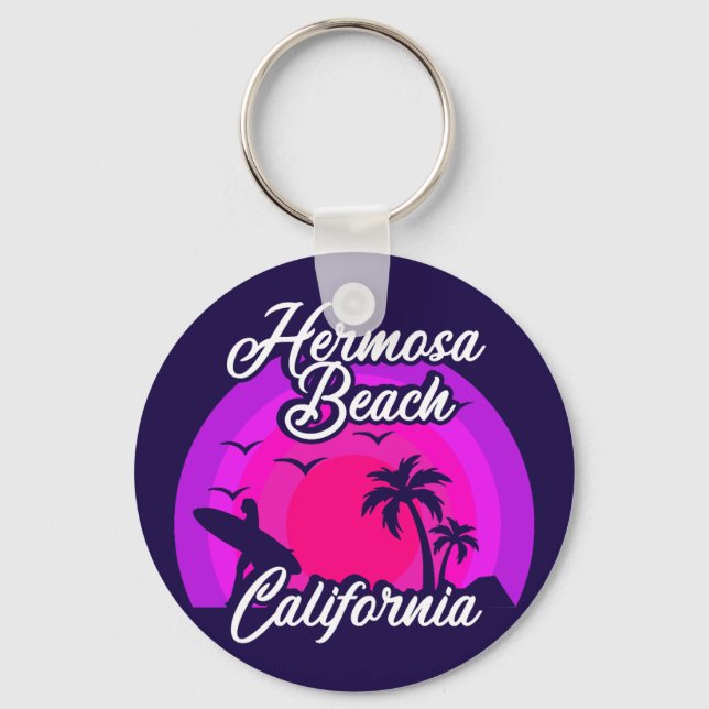 Chaveiro Vintage Hermosa Beach California (Frente)
