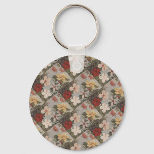 Chaveiro Vintage Hibiscus Flowers Floral Vermelho Rosa Amar