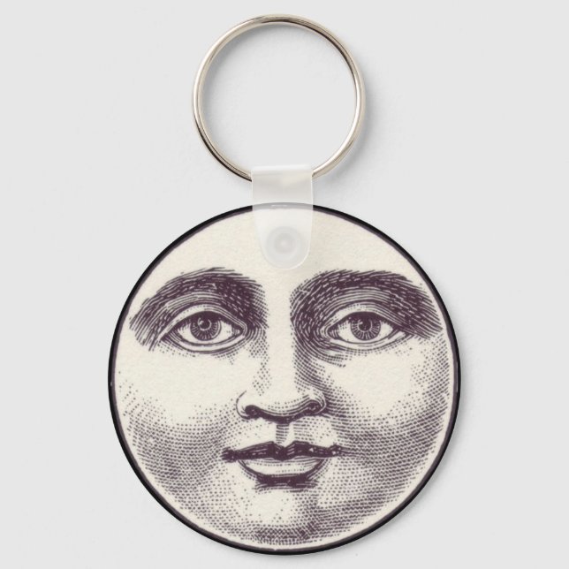 Chaveiro Vintage homem na lua de cheio (Frente)