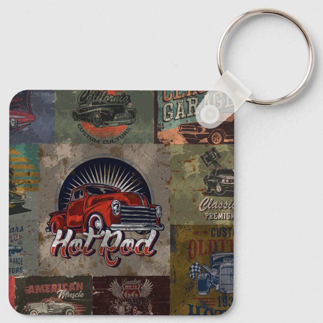 Chaveiro Vintage Hot Rod Design (Verso)