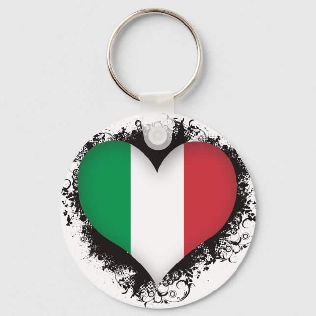 Chaveiro Vintage I Love Itália (Frente)