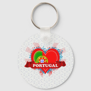 Chaveiro Vintage I Love Portugal