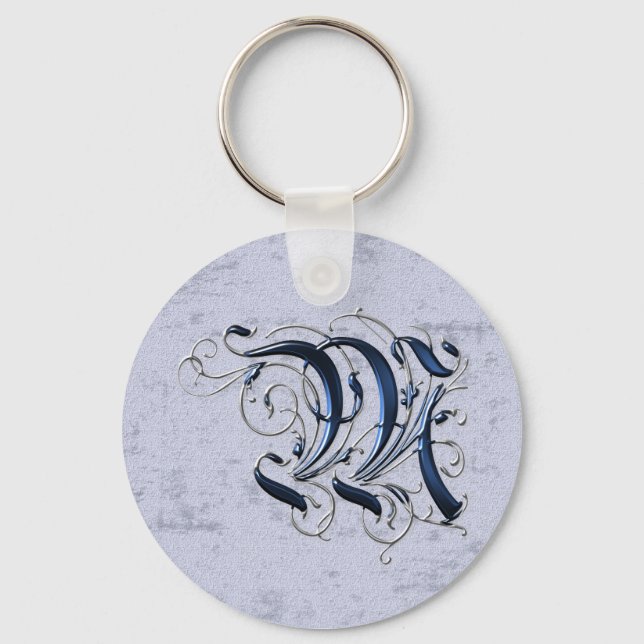 Chaveiro Vintage Inicial M (Frente)