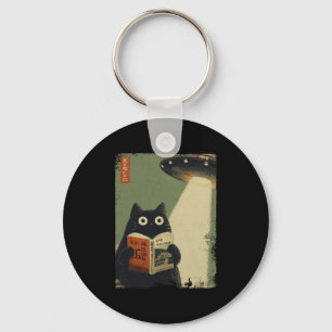 Chaveiro Vintage Japonês Gatos Amantes de Livros Ufo Alien