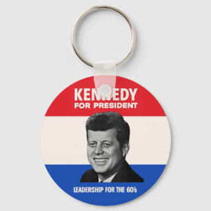 Chaveiro Vintage JFK Kennedy para a Campanha do Presidente