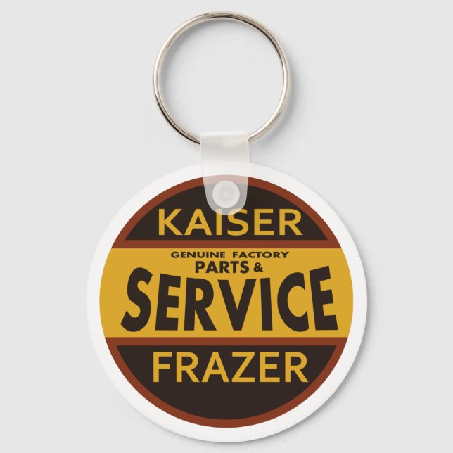 Chaveiro Vintage Kaiser Frazer - placa de serviço (Frente)