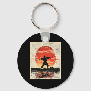 Chaveiro Vintage Karate - Silhouette Afetada - Japão Mart