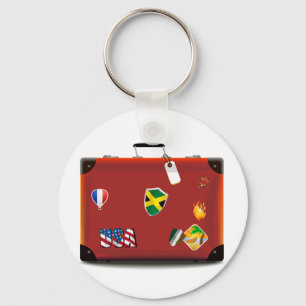 Chaveiro Vintage Leather Suitcase