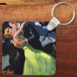 Chaveiro Vintage Love and Romance, Beijo Romântico