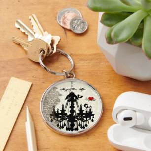 Chaveiro Vintage Love Birds Convite Para Casamento