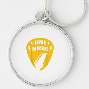 Chaveiro Vintage Love Guitar Music Lover Gift