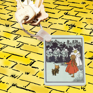 Chaveiro Vintage mágico de Oz Dorothy Toto Glinda Munchkin