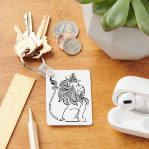 Chaveiro Vintage mágico de Oz, leão Cowardly com coroa