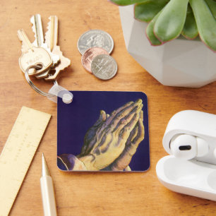 Chaveiro Vintage Mãos Rezando com Estrela de Belém