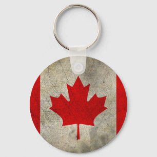 Chaveiro Vintage Maple Leaf Canada Flag