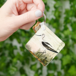 Chaveiro Vintage Marine Life Shorebird , aves evitadas