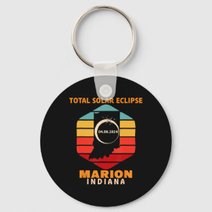 Chaveiro Vintage Marion Indiana Total Eclipse Solar 2024