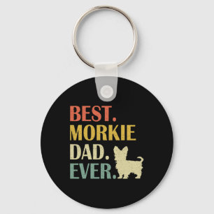 Chaveiro Vintage Mens Melhor Pai de Cachorro Morkie Já Dia