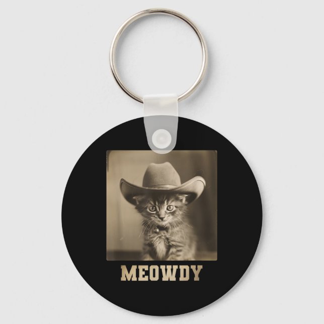 Chaveiro Vintage Meowdy Cat (Frente)