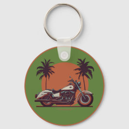 Chaveiro Vintage Motorcycle Sunset Beach Legal Classer Bike