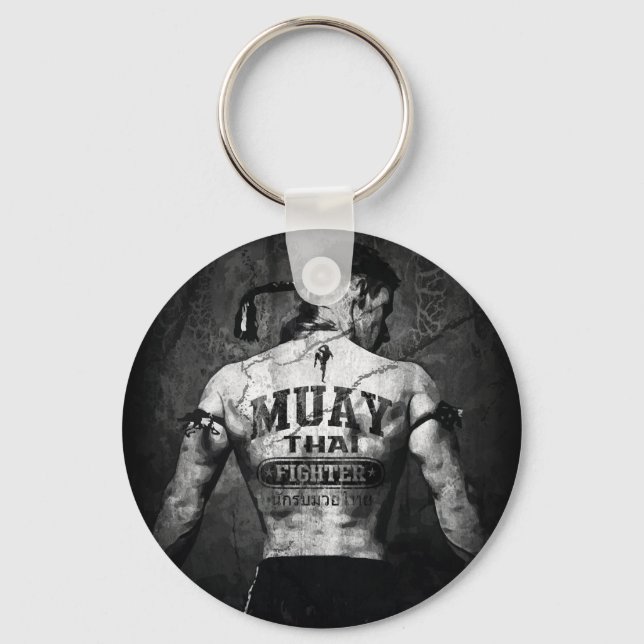Chaveiro Vintage Muay Thai Fighter (Frente)