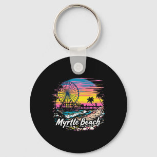 Chaveiro Vintage Myrtle Beach South Carolina Sunset Skyline