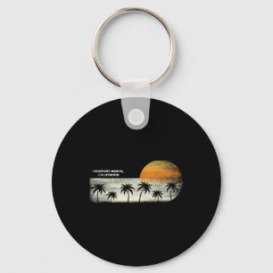 Chaveiro Vintage Newport Beach Ca Ocean Sunset E Palm Tre