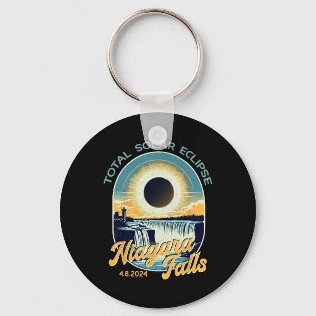 Chaveiro Vintage Olhar Total Eclipse Solar Niagara Cai (Frente)