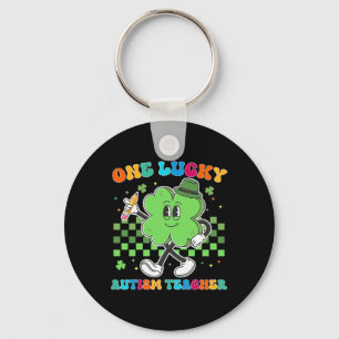 Chaveiro Vintage One Lucky Autism Professora Rua Patrick Da