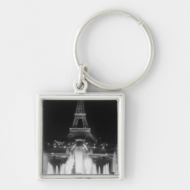 Chaveiro Vintage Paris Fontain Tower Eiffel noite (Frente)