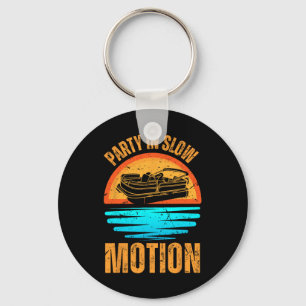 Chaveiro Vintage Party In Slow Motion Funny Pontoon Capitão