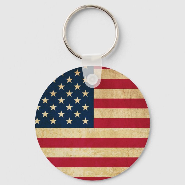Chaveiro Vintage Patriotic American Flag (Frente)