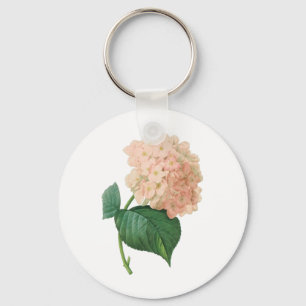Chaveiro Vintage Pink Hydrangea Hortensia Flower por Redout