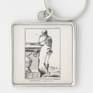 Chaveiro Vintage que pensa a anatomia médica de esqueleto