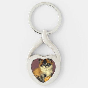 Chaveiro Vintage Ragdoll Halloween Cat