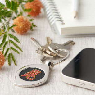 Chaveiro Vintage Red Yellow Uesugi Japan Mon Graphic