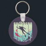 Chaveiro Vintage Retro Caribe Merge Legal Diver Scuba<br><div class="desc">Design de mergulho e de retromergulho para mergulho recreativo e mergulhador profissional de profundidade. Esta mercadoria engraçada e humorística é excelente para aqueles que amam mergulho, snorkeling e exploração do oceano. Perfeito para quem ama mergulhar e natação debaixo d'água entre tubarões e peixes. Presente de Natal e excelente de aniversário...</div>