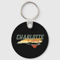 Vintage Retro Charlotte Carolina do Norte Mapa da 