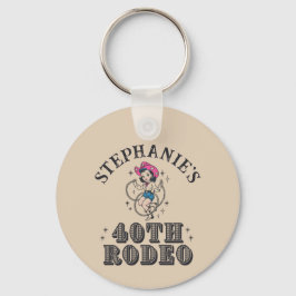 Chaveiro Vintage Retro Cowgirl 40th Birthday Party