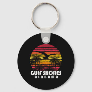 Chaveiro Vintage Retro Golfo Shores Al Alabama Sunset (dist