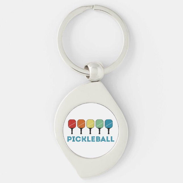 Chaveiro Vintage Retro Pickleball Funny (Frente)